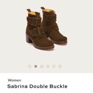 Frye Booties- Sabrina Double Buckle- Size 6.5
